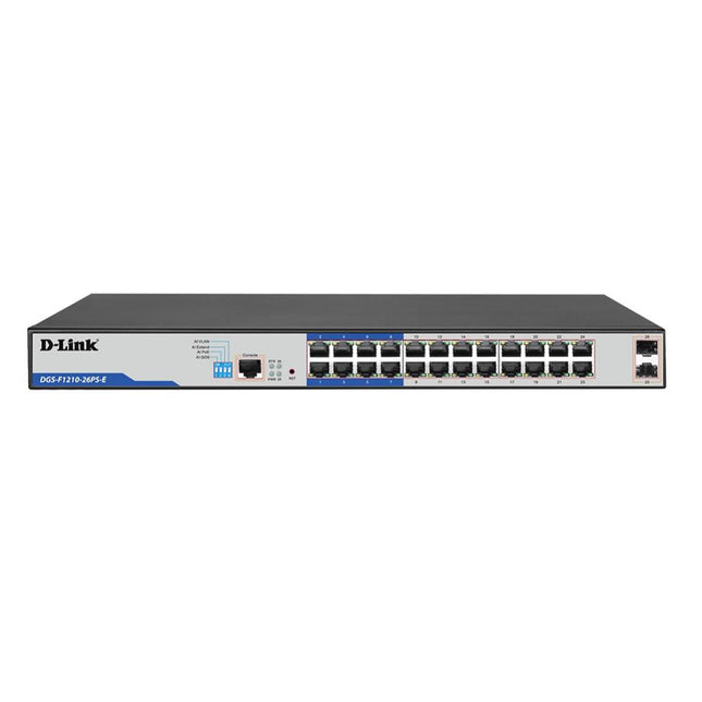 D-Link DGS-F1210-26PS-E 26-Port Gigabit PoE+ Smart Managed Switch 250W
