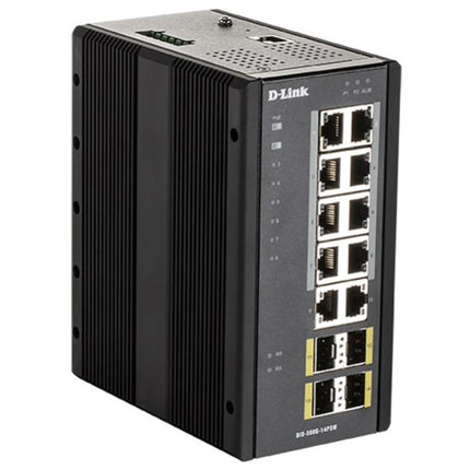 D-Link DIS-300G-14PSW Industrial Managed PoE Switch 14-Port 240W