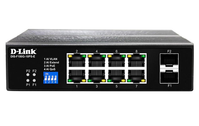 D-Link DGS-1010P 10-Port Gigabit PoE+ Switch with 125W Power Budget