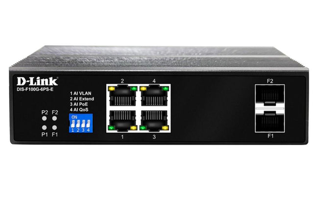 D-Link DSS-100E-6P 6-Port Fast Ethernet PoE Surveillance Switch