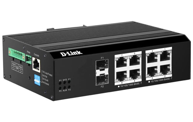 D-Link DGS-1210-10P Smart Managed PoE+ Switch 8 Gigabit Ports 65W