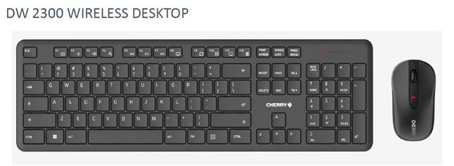 CHERRY DW 2300 Wireless Keyboard & Mouse Combo with Silent Keys