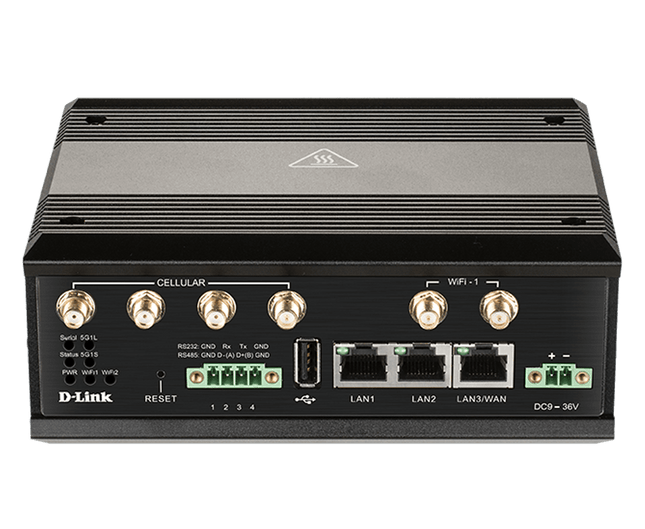 D-Link DWM-3010 5G NR Industrial M2M Gateway with Dual SIM & Wi-Fi