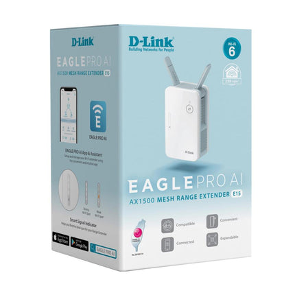 D-Link E15 EAGLE PRO AI AX1500 Wi-Fi 6 Mesh Range Extender