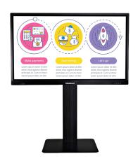 TouchBoard Free Standing Height Adjustable Mount for Displays up to 136kg