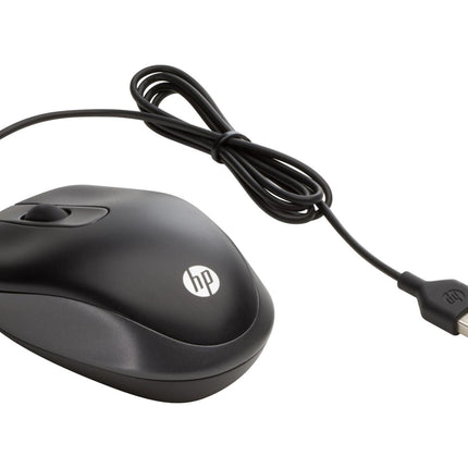 HP USB Travel Mouse Compact Wired 1000 DPI Ambidextrous Design