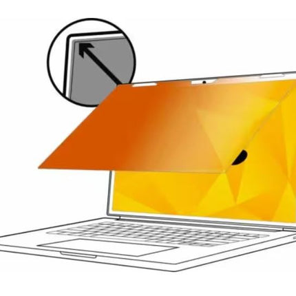 3M GF133W1B Gold Privacy Filter 13.3in Laptop 16:10 COMPLY Flip Attach