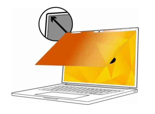 3M GF133W1B Gold Privacy Filter 13.3in Laptop 16:10 COMPLY Flip Attach