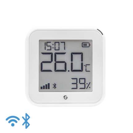 Shelly H&T Gen3 White Wi-Fi Temperature & Humidity Sensor E-Paper