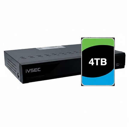 IVSEC NR008XB 8-Channel PoE NVR 8MP 4K HDMI with 4TB HDD Installed