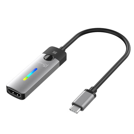 J5create JCA157 USB-C to HDMI 2.1 Adapter 8K 60Hz 4K 144Hz with RGB LED