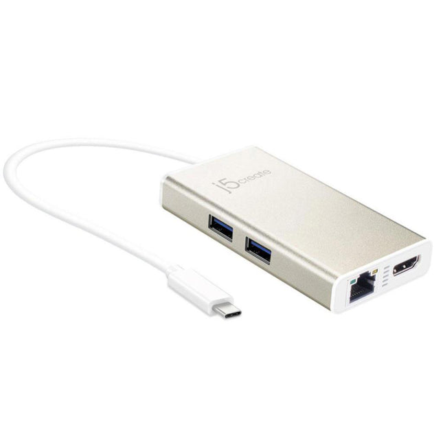 j5create JCA374 USB-C Multi-Adapter with 4K HDMI, Gigabit Ethernet & USB