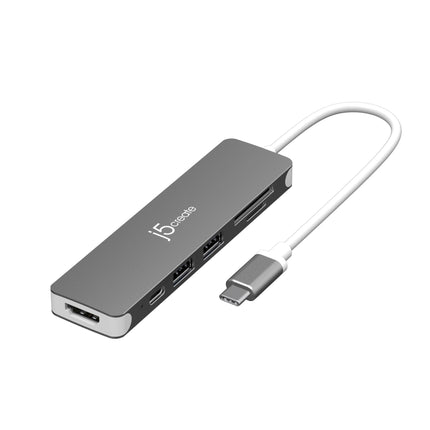 J5create JCD353 USB-C to 4K HDMI Hub with 100W PD & Card Reader