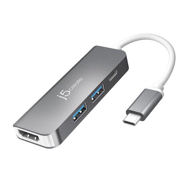 J5create JCD371 USB-C to HDMI Hub with 60W Power Delivery & 2 USB Ports