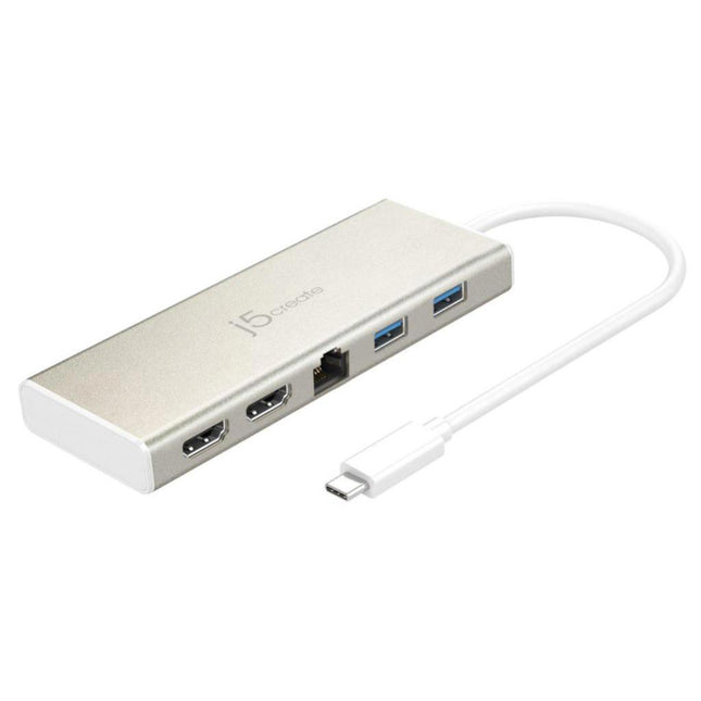 j5create JCD381 USB-C Dual HDMI Mini Dock with Gigabit Ethernet & PD