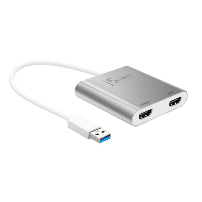 j5create JUA365 USB 3.0 to Dual HDMI Adapter 4K & 2K Multi-Monitor