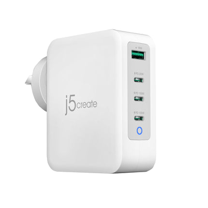 j5create JUP43130 130W GaN USB-C 4-Port Fast Charger with PD 3.0