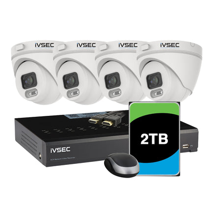 IVSEC LVK-000 4MP 4-Channel Security Kit with 4 IP Cameras & 2TB NVR