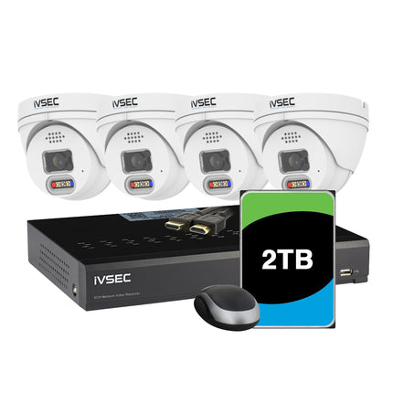 IVSEC LX Series 8-Camera 4MP Security Kit with 8-Channel NVR & 2TB HDD
