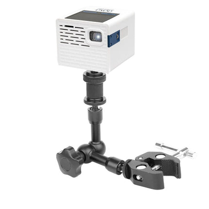 Adjustable 7-Inch Articulating Friction Arm with Super Clamp – Universal Mount for Portable Projectors and Cameras