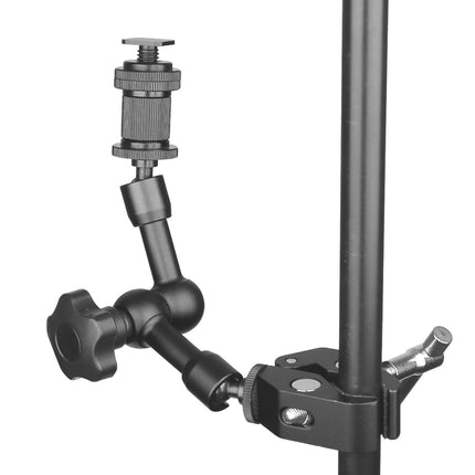 Adjustable 7-Inch Articulating Friction Arm with Super Clamp – Universal Mount for Portable Projectors and Cameras
