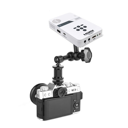 Adjustable 7-Inch Articulating Friction Arm with Super Clamp – Universal Mount for Portable Projectors and Cameras
