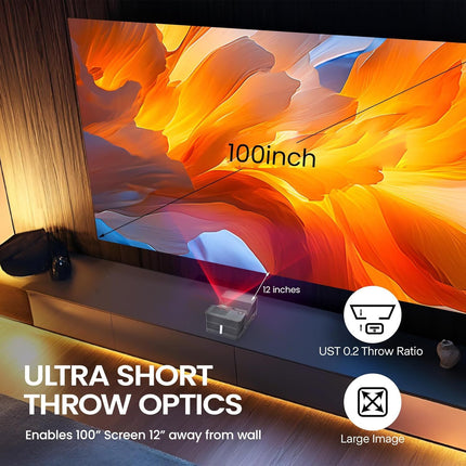 AAXA M8 UST Ultra Short Throw 4K Laser Projector