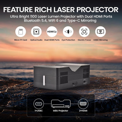 AAXA M8 UST Ultra Short Throw 4K Laser Projector