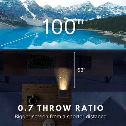 Aaxa P400 Short Throw Mini Projector 2 hour Battery Full HD