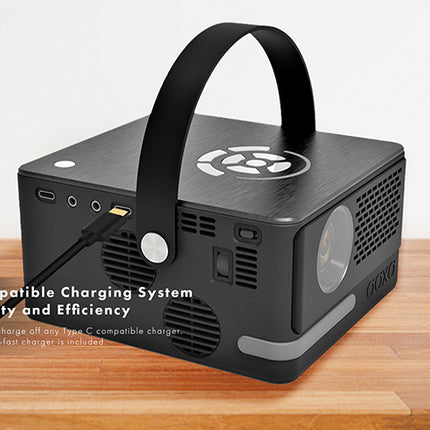 Aaxa P6 Ultimate: 200" Screen, 1100 Lumens, 6-Hour Battery, Outdoor Cinema Projector with Bluetooth Speaker