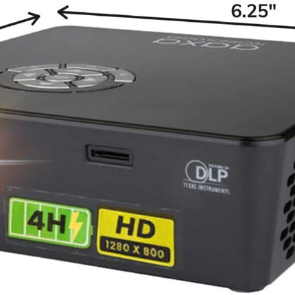 Aaxa P6X World's brightest battery powered Pico Projector 4 hour Battery
