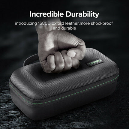 Compact Hard Carry Case for Portable Projectors – Shockproof, EVA + 1680D Oxford Fabric, Internal Foam & Storage Pockets (270×135×98mm)