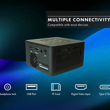 Aaxa P7+ Plus Wireless Full HD Led Pico Projector 550 Lumens