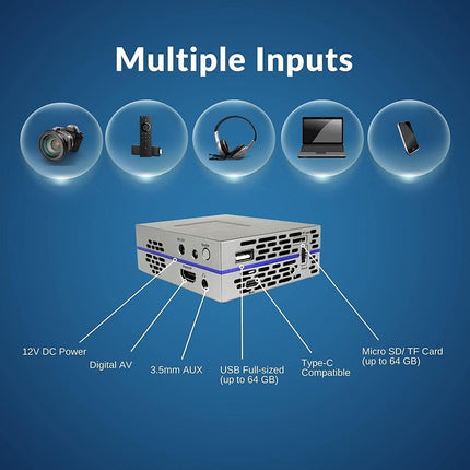 Aaxa P8 Mini Super Bright Smart Projector Bluetooth and Wi-Fi