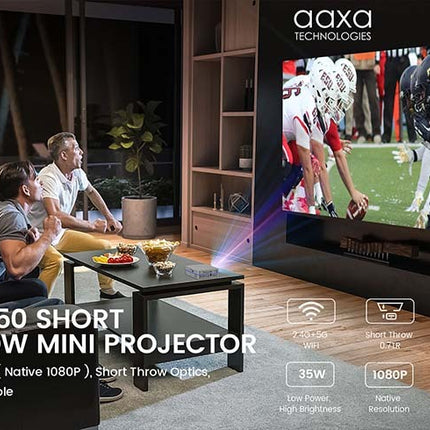 AAXA SLC450 Elite Series Short Throw Projector Native 1080P Short Throw projector with Android and Appstore
