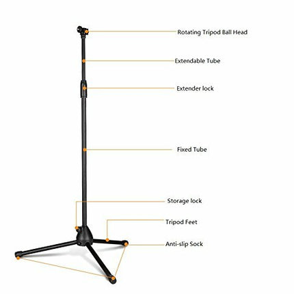 Lightweight Adjustable Projector Tripod Stand Mount with 1.5m Max Height - Stable, Portable & Universal Fit