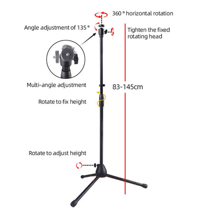 Lightweight Adjustable Projector Tripod Stand Mount with 1.5m Max Height - Stable, Portable & Universal Fit