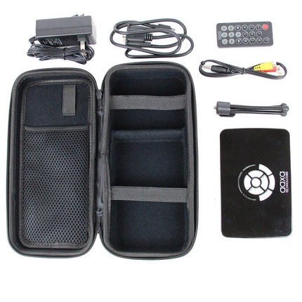 Protective Hard Travel Case for Pico & Mini Projectors 28x14x10cm EVA Case with Wrist Strap and Accessory Storage Compartments