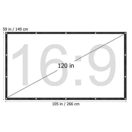 HomeMaxs 120" Portable Outdoor Projector Screen for Home Cinema
