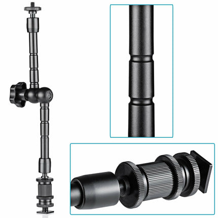 Heavy-Duty Articulating Magic Arm with Super Clamp – Flexible Mount for Portable Projectors, Cameras, Monitors & Accessories (18cm Arm)