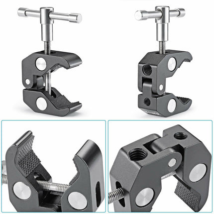 Heavy-Duty Articulating Magic Arm with Super Clamp – Flexible Mount for Portable Projectors, Cameras, Monitors & Accessories (18cm Arm)