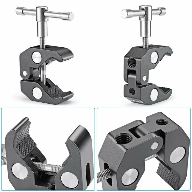 Heavy-Duty Articulating Magic Arm with Super Clamp – Flexible Mount for Portable Projectors, Cameras, Monitors & Accessories (18cm Arm)