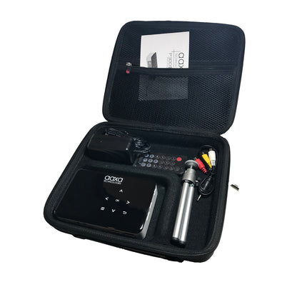 Protective Hard Carrying Case for Portable Projectors Shockproof & Custom Foam Interior with Zippered Storage