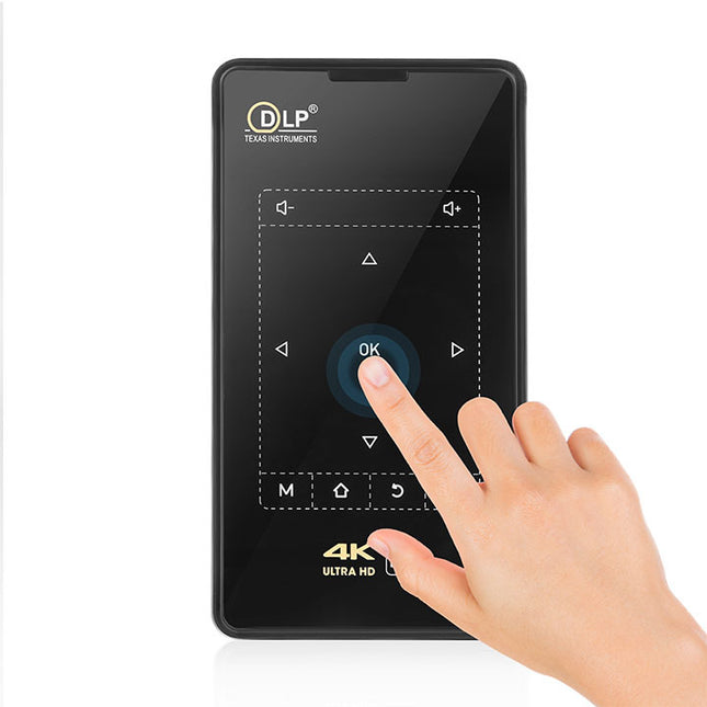 Texas Instruments IMK95 Mini 4K Portable DLP Projector with Android 2GB+16GB, BT5.0, 100 ANSI Lumens & Built-in Battery