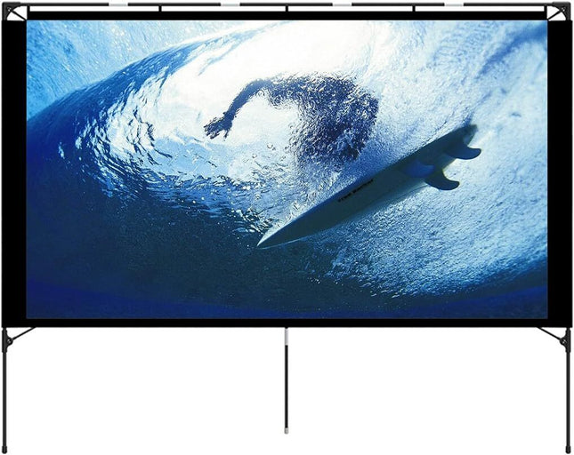 Outdoor Vamvo 80" 4K HD Projector Screen with Stand, Portable & Foldable