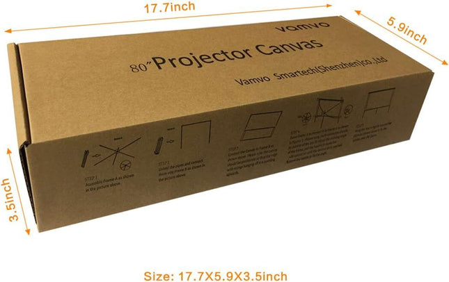 Outdoor Vamvo 80" 4K HD Projector Screen with Stand, Portable & Foldable