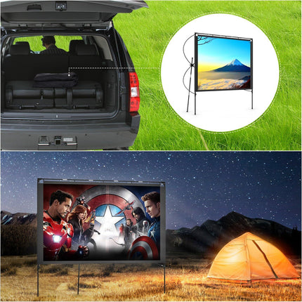 Outdoor Vamvo 80" 4K HD Projector Screen with Stand, Portable & Foldable
