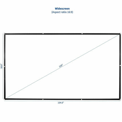 VIVO 120" Foldable Anti-Crease Projector Screen Indoor Outdoor