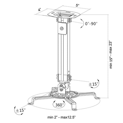 VIVO Universal Projector Ceiling Mount Adjustable Height
