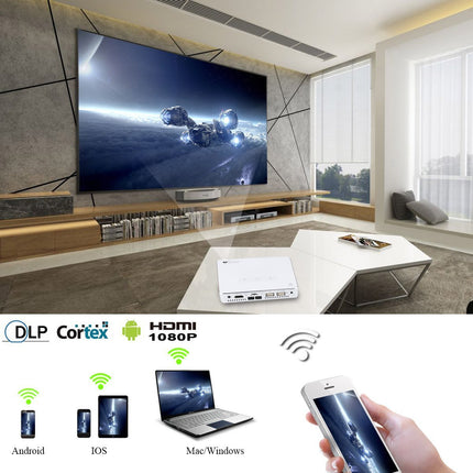 Wowoto A5 Portable Video Projector Wireless Hd (With Battery - Power Pack)
